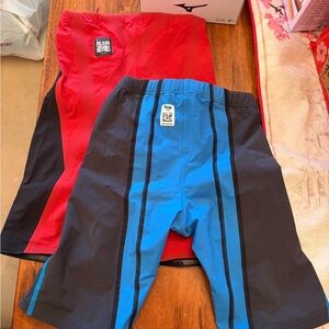 Red & Blue Mizuno Gx sonic 6 Texh suit